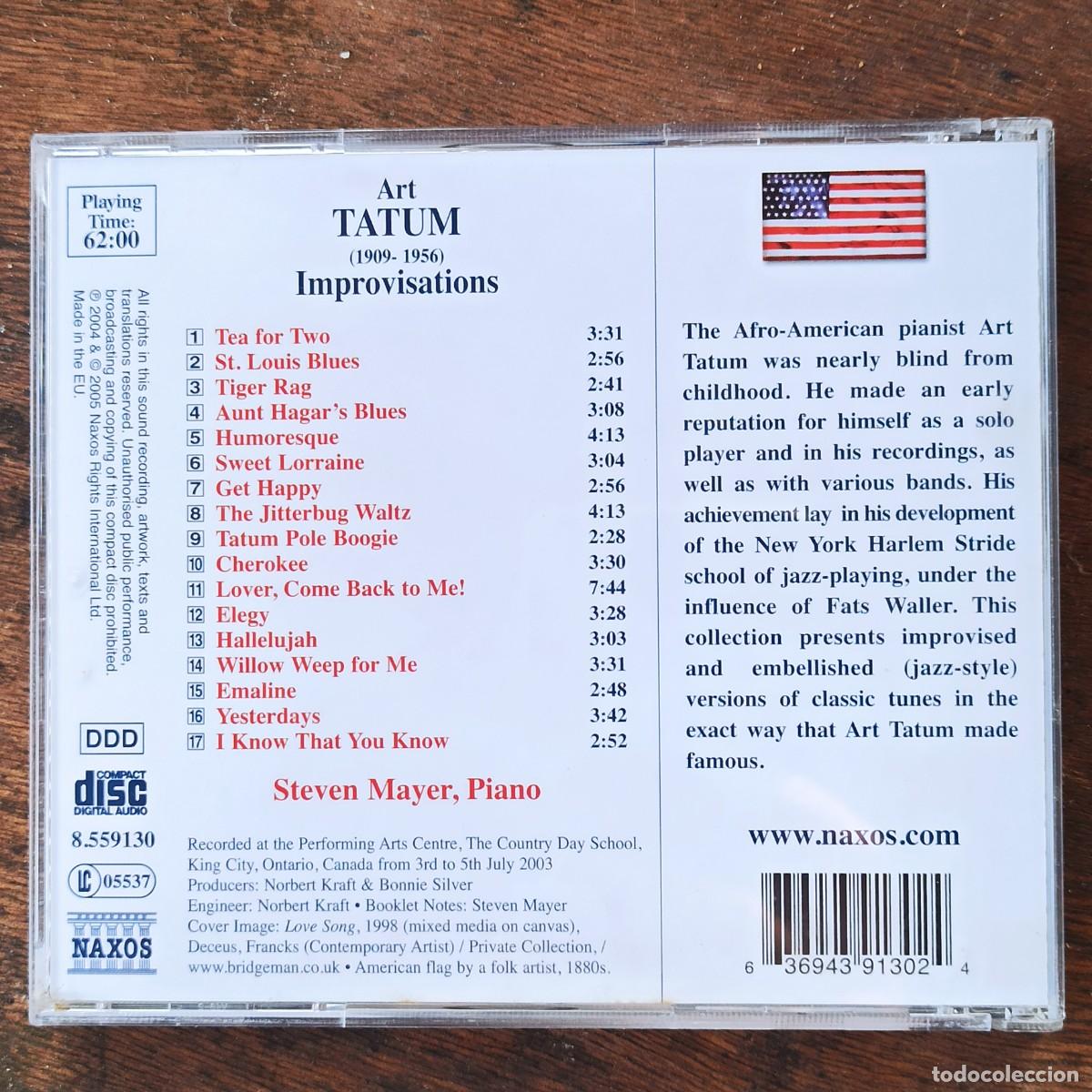 CDs de m&uacute;sica: CD Art Tatum, Steven Mayer &ndash; Improvisations - Foto 2