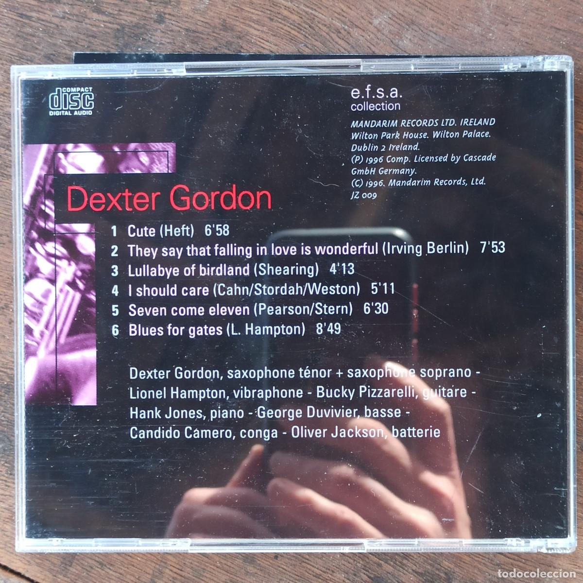 CDs de m&uacute;sica: CD Dexter Gordon &ndash; Jazz Masters (100 Ans De Jazz) - Foto 2