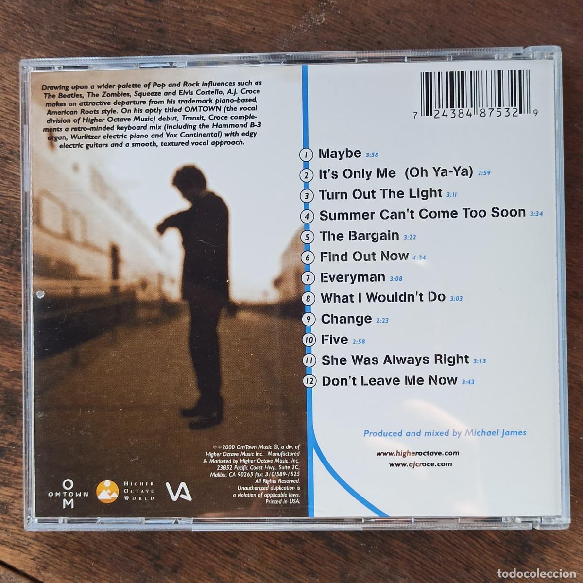 CDs de m&uacute;sica: CD A.J. Croce &ndash; Transit - Foto 2