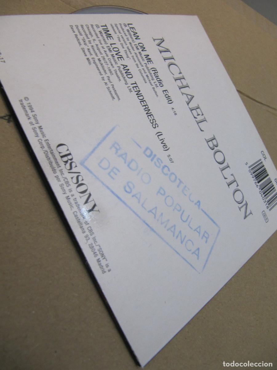 CDs de m&uacute;sica: MICHAEL BOLTON-LEAN ON ME CD SINGLE CADENA 100 - Foto 3