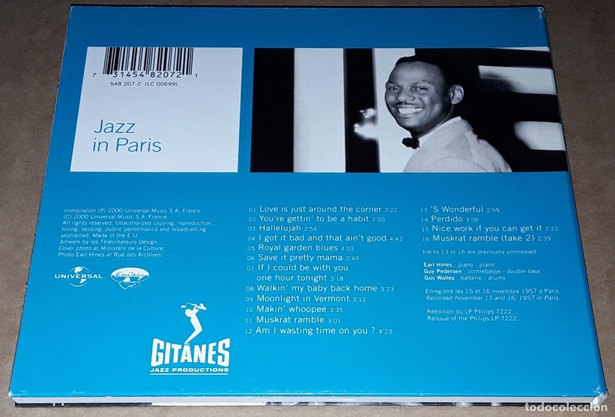 CDs de m&uacute;sica: CD - EARL HINES - PARIS ONE NIGHT STAND - DIGIPACK - Foto 2