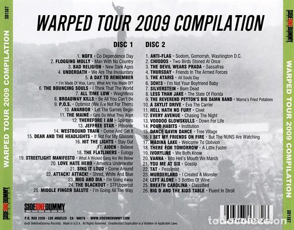 CDs de m&uacute;sica: Various &ndash; Vans Warped Tour 2009 Compilation - 2xCD - 2009 - SD1387 - Foto 2