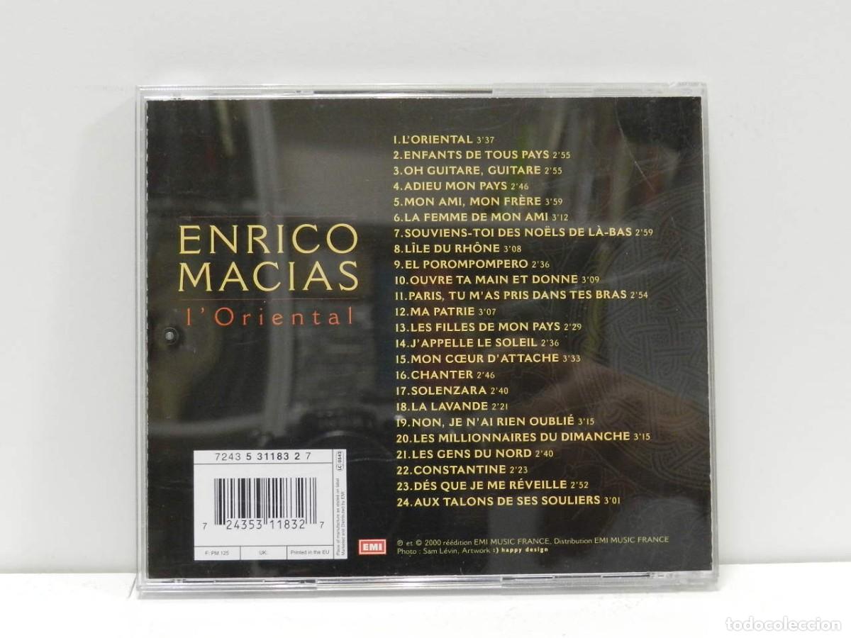 CDs de m&uacute;sica: DISCO CD. Enrico Macias &ndash; LOriental. COMPACT DISC. - Foto 2