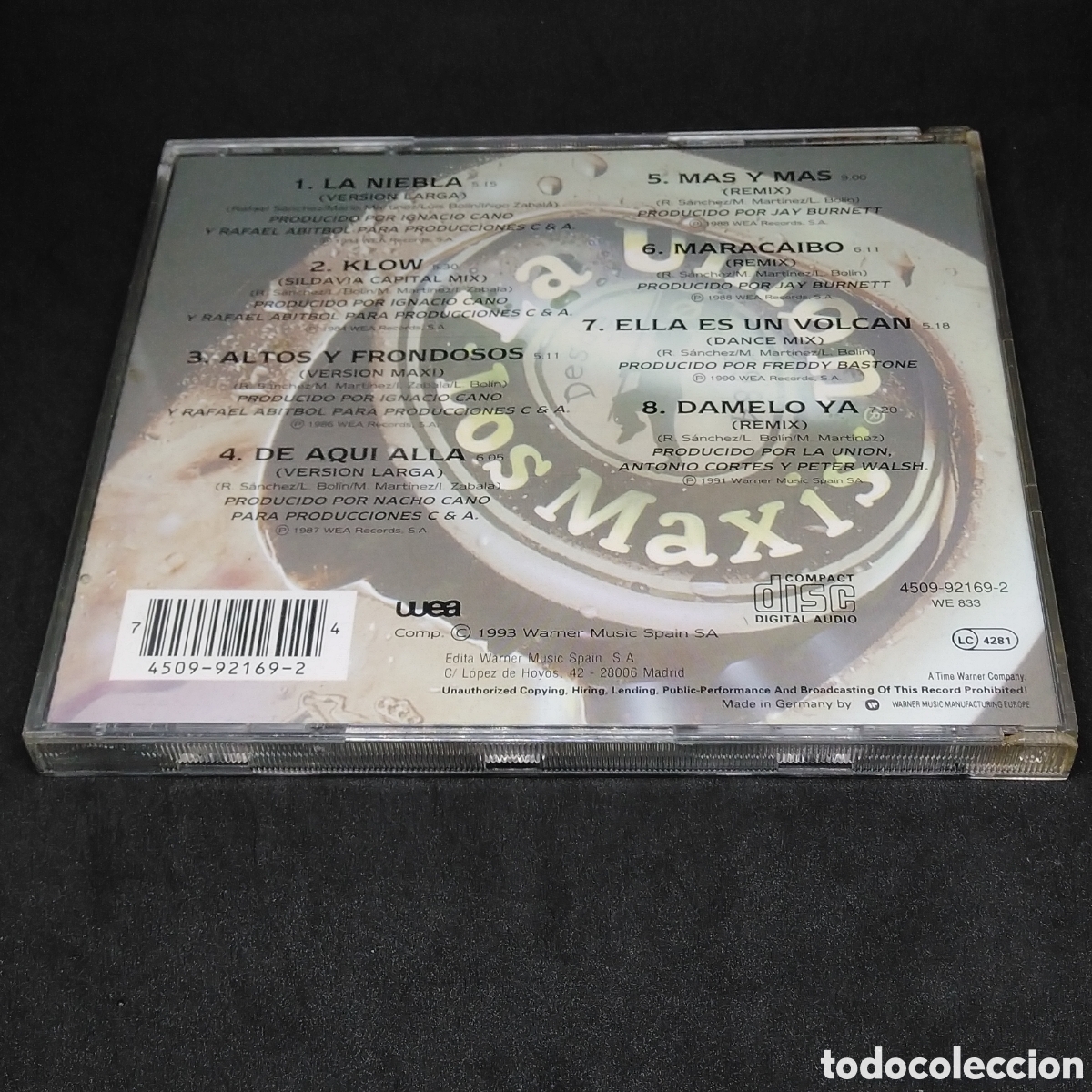 CDs de m&uacute;sica: LA UNI&Oacute;N - LOS MAXIS - CD - 1993 - DISCO VERIFICADO - Foto 2