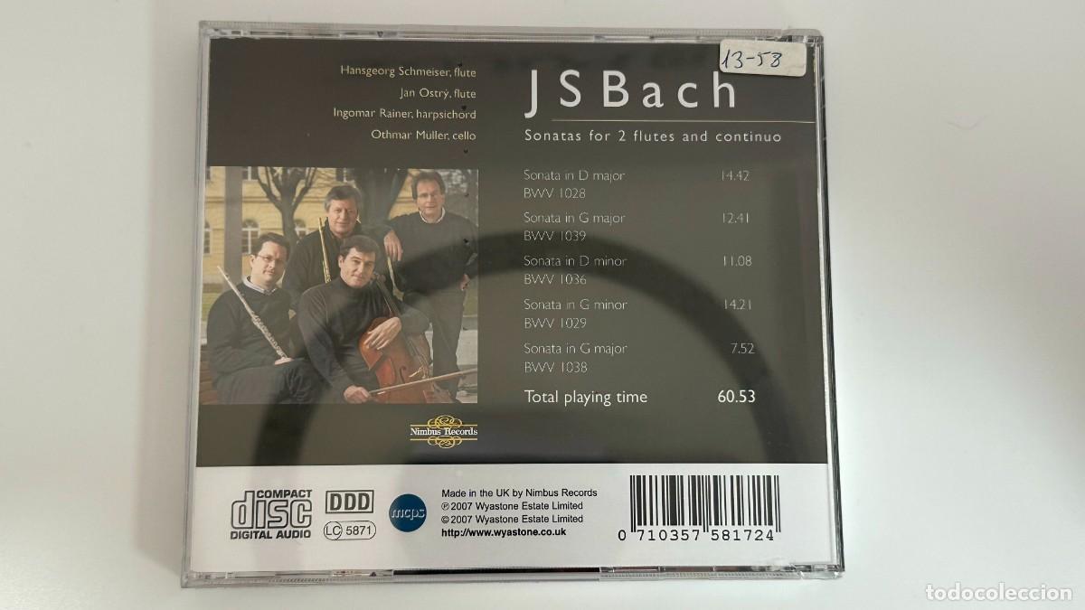 CDs de m&uacute;sica: J. S. Bach - Sonatas for 2 flutes - Foto 2