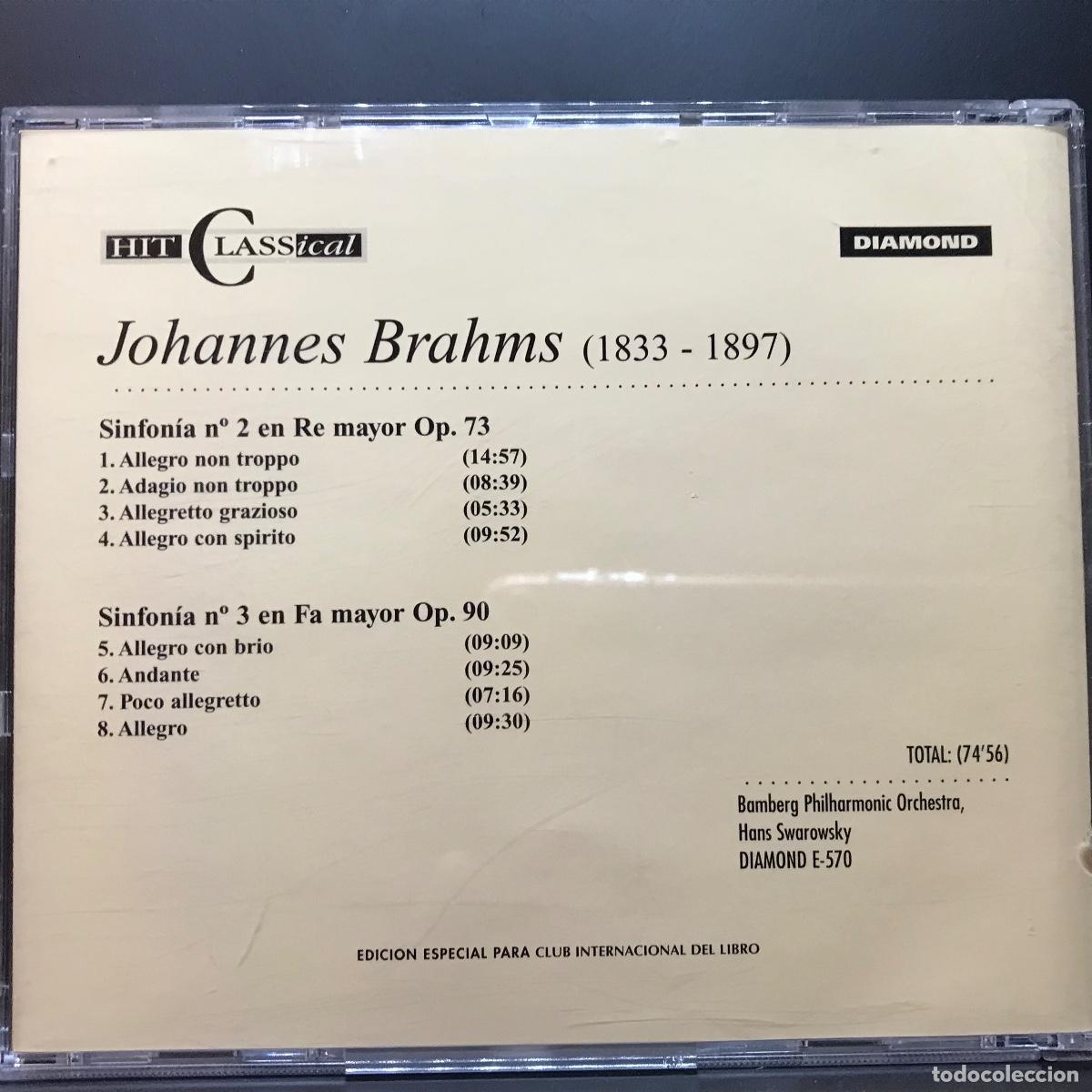 CDs de m&uacute;sica: Hit Classical Collection ● Brahms: Sinfonias 2 y 3 ● CD, Compilation - Foto 3