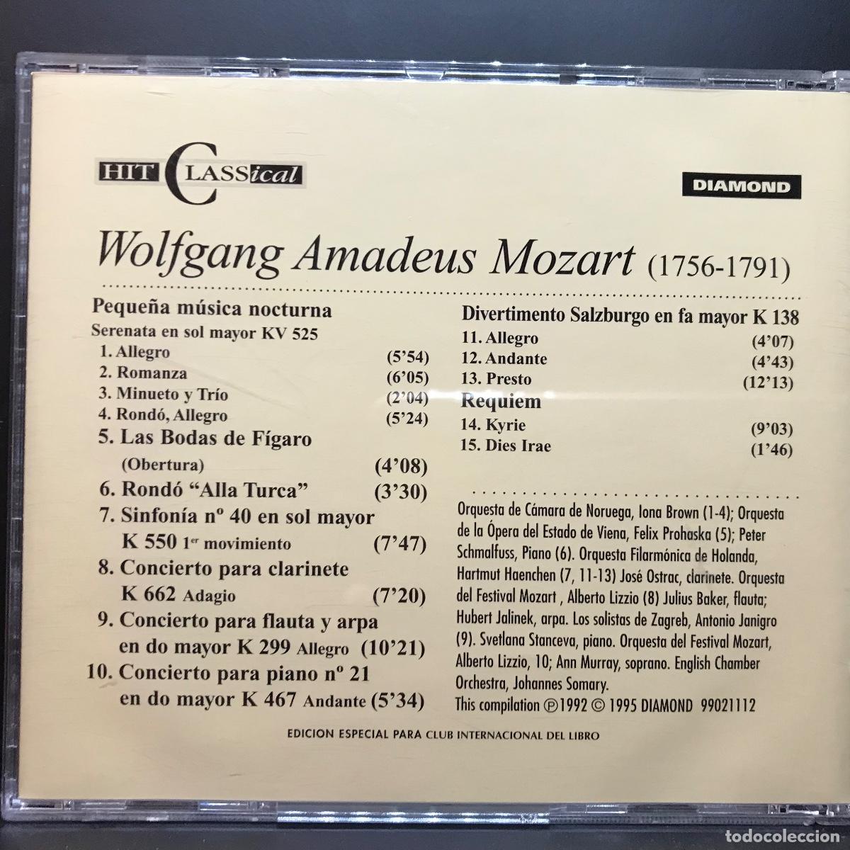 CDs de m&uacute;sica: Hit Classical Collection ● Mozart: Obras Escogidas ● CD, Compilation - Foto 3