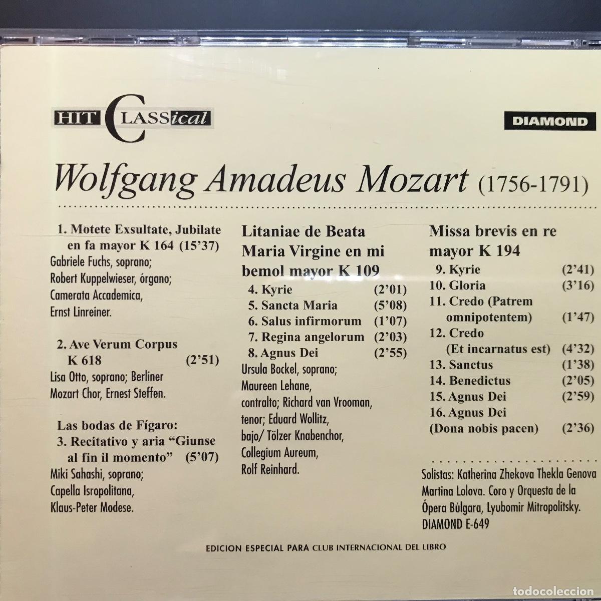 CDs de m&uacute;sica: Hit Classical Collection ● Mozart: Exsultate, Jubilate ● CD, Compilation - Foto 3