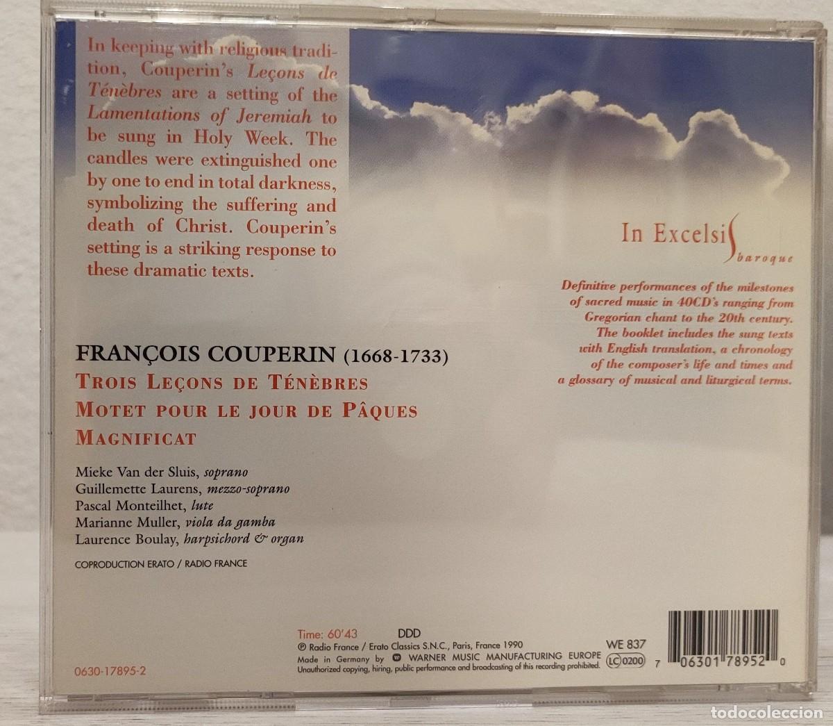 CDs de m&uacute;sica: COUPERIN - TROIS LE&Ccedil;ONS DE TENEBRES - Foto 2
