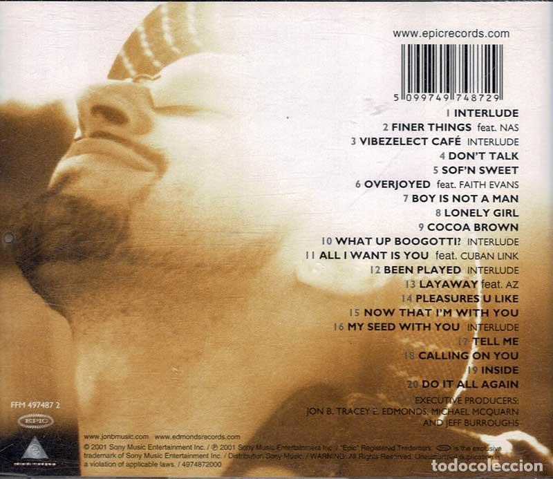 CDs de m&uacute;sica: Jon B - Pleasures U Like. CD - Foto 2