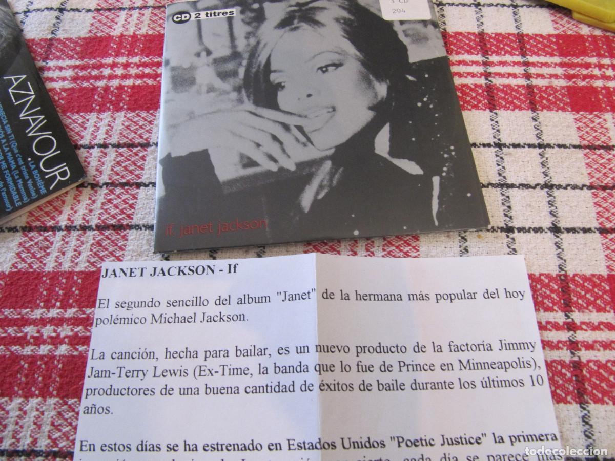 CDs de m&uacute;sica: JANET JACKSON - IF CD SINGLE CADENA 100 - Foto 1