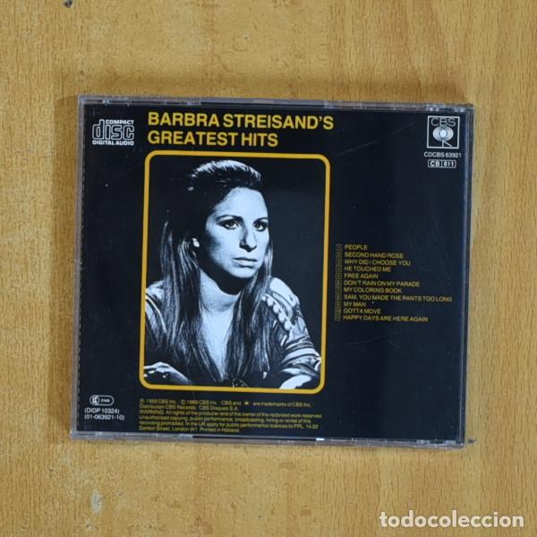 CDs de m&uacute;sica: BARBRA STREISAND - GREATEST HITS - CD - Foto 2