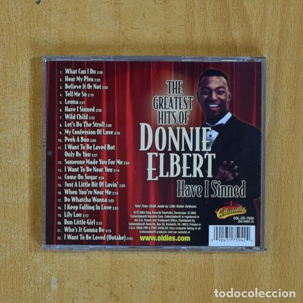 CDs de m&uacute;sica: DONNIE ELBERT - HAVE I SINNED - CD - Foto 2
