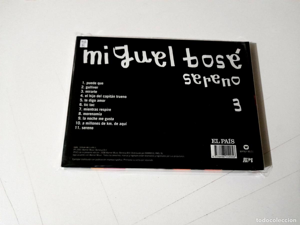 CDs de m&uacute;sica: MIGUEL BOSE &rdquo;SERENO&rdquo; CD + LIBRO 11 TRACKS - Foto 2