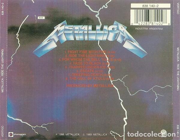 cd de metallica - ride the lightning - como nue - Acquista CD di musica  rock su todocoleccion