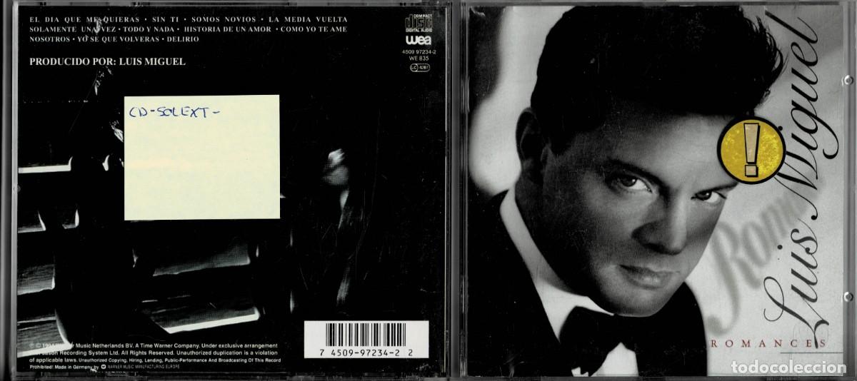 CDs de m&uacute;sica: LUIS MIGUEL ROMANCES. CD-SOLEXT-1320 - Foto 1