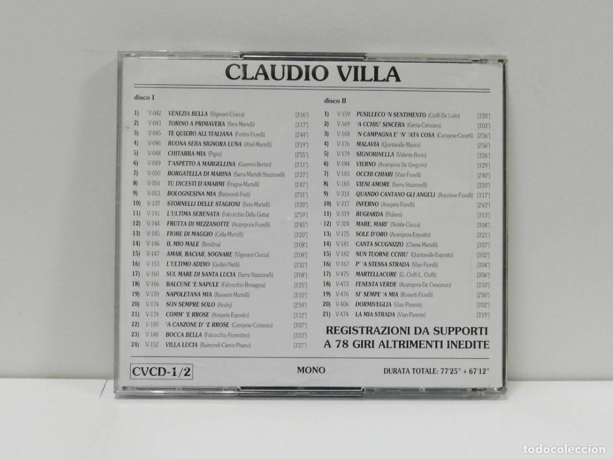 CDs de m&uacute;sica: DISCO 2 X CD. Claudio Villa. COMPACT DISC. - Foto 2