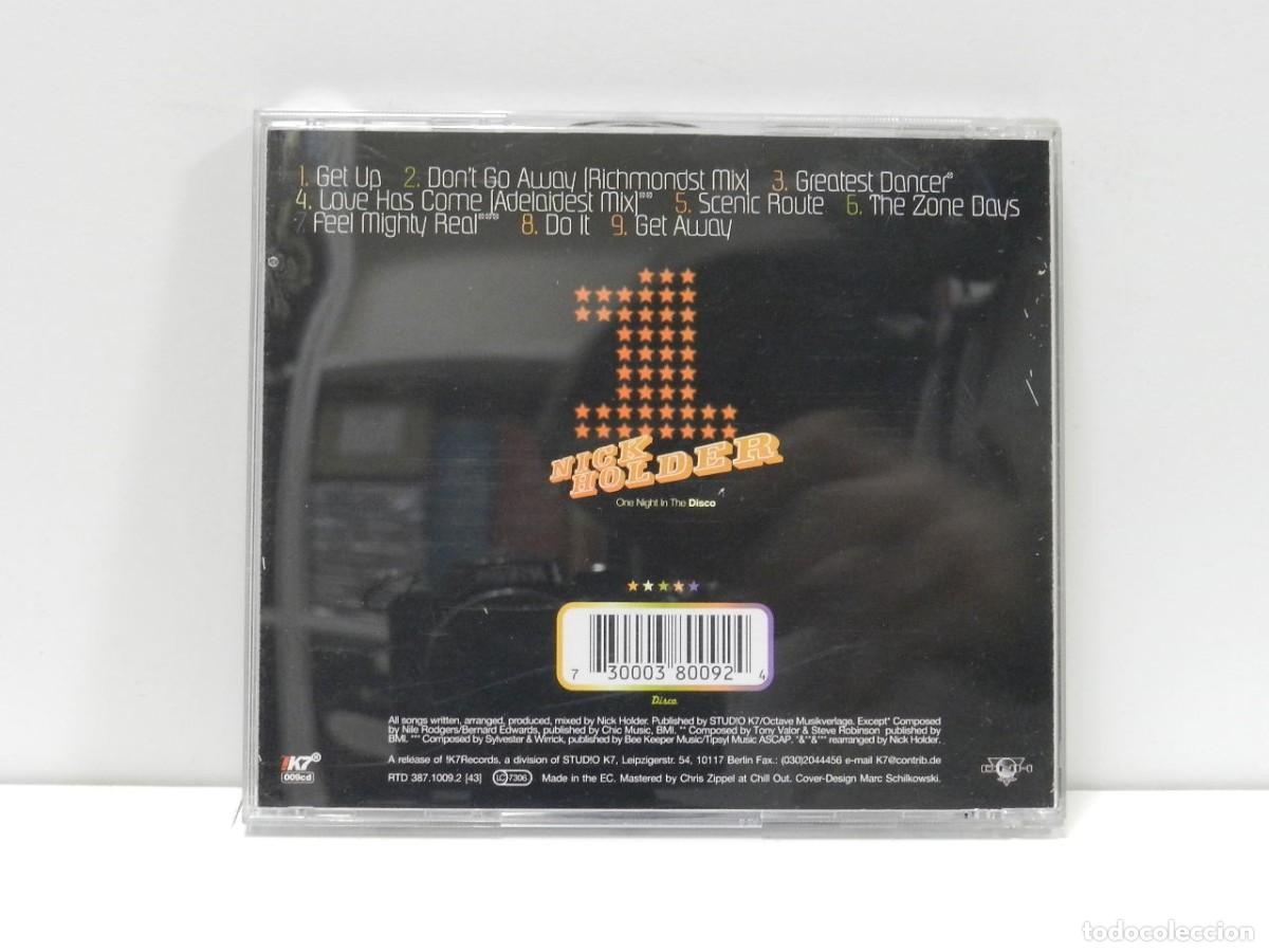 CDs de m&uacute;sica: DISCO CD. Nick Holder &ndash; One Night In The Disco. COMPACT DISC. - Foto 2