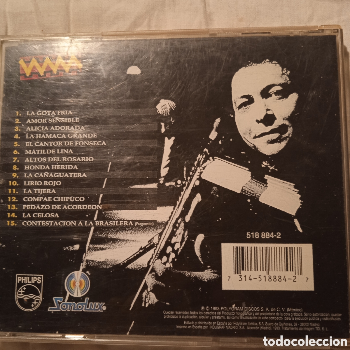 CDs de m&uacute;sica: Carlos vives &eacute;xitos,1993 - Foto 2