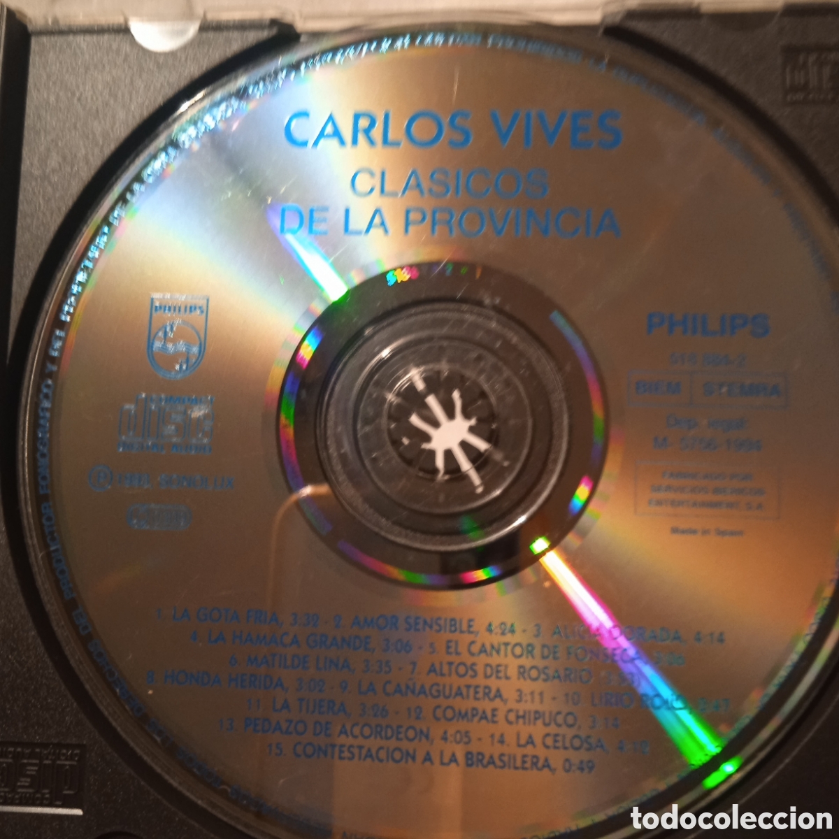 CDs de m&uacute;sica: Carlos vives &eacute;xitos,1993 - Foto 3