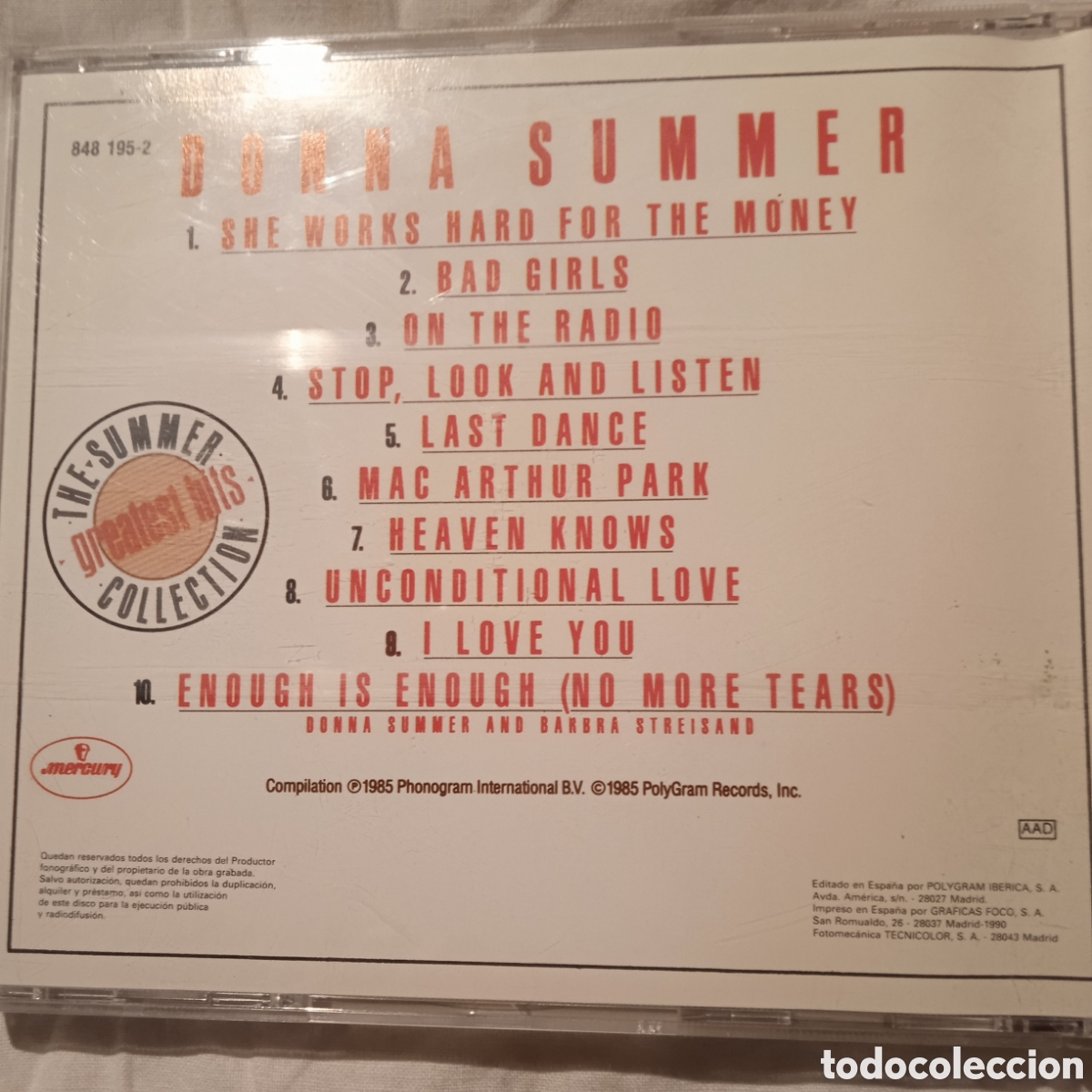 CDs de m&uacute;sica: Donna summer &eacute;xitos 1990 salvat 16 - Foto 2