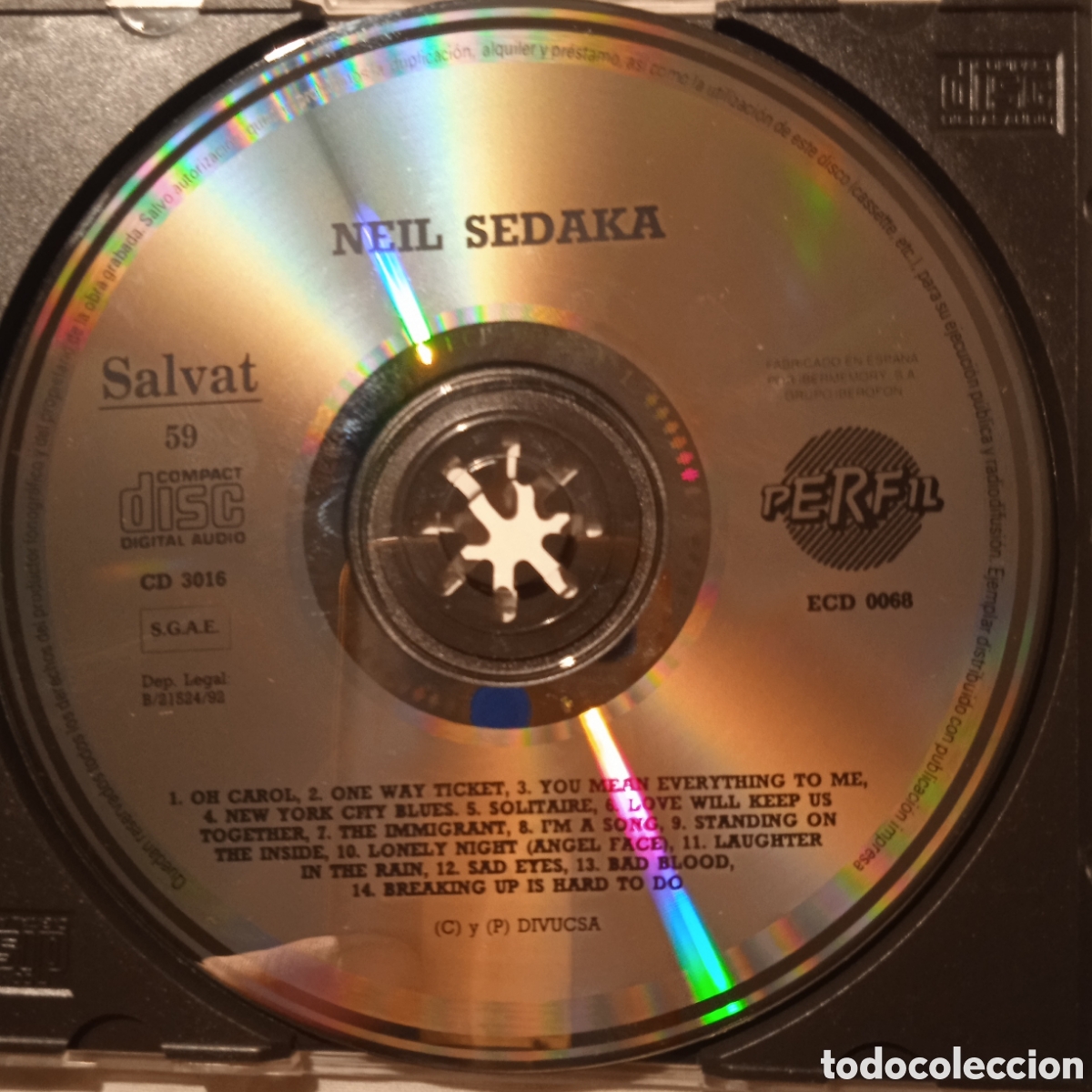 CDs de m&uacute;sica: Neil sedaka &eacute;xitos 1992 salvat 59 - Foto 3