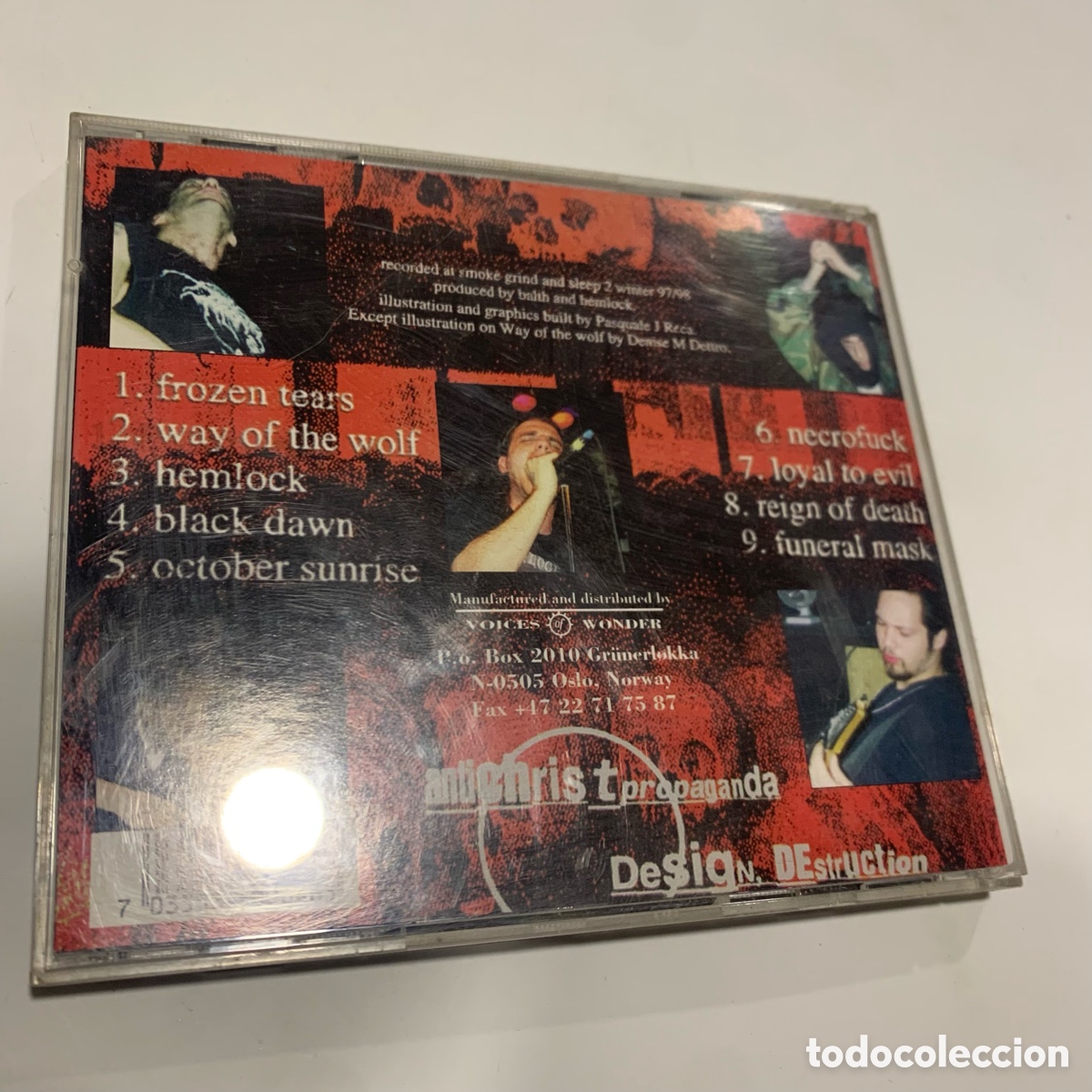 CDs de m&uacute;sica: Cd Hemlock Funeral Mask de 1998 - Foto 3