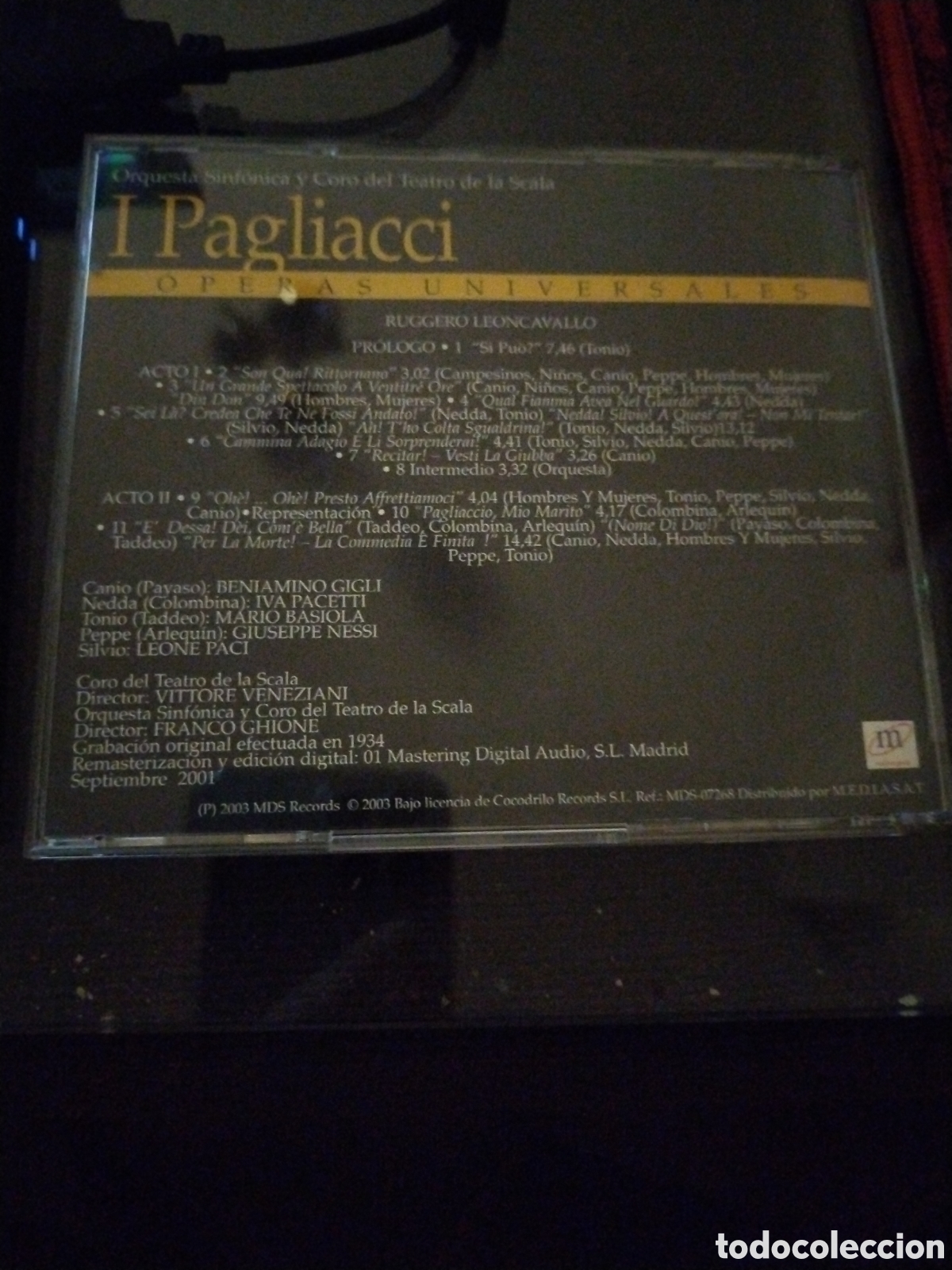 CDs de m&uacute;sica: OPERAS UNIVERSALES. I Pagliacci. CD - Foto 2