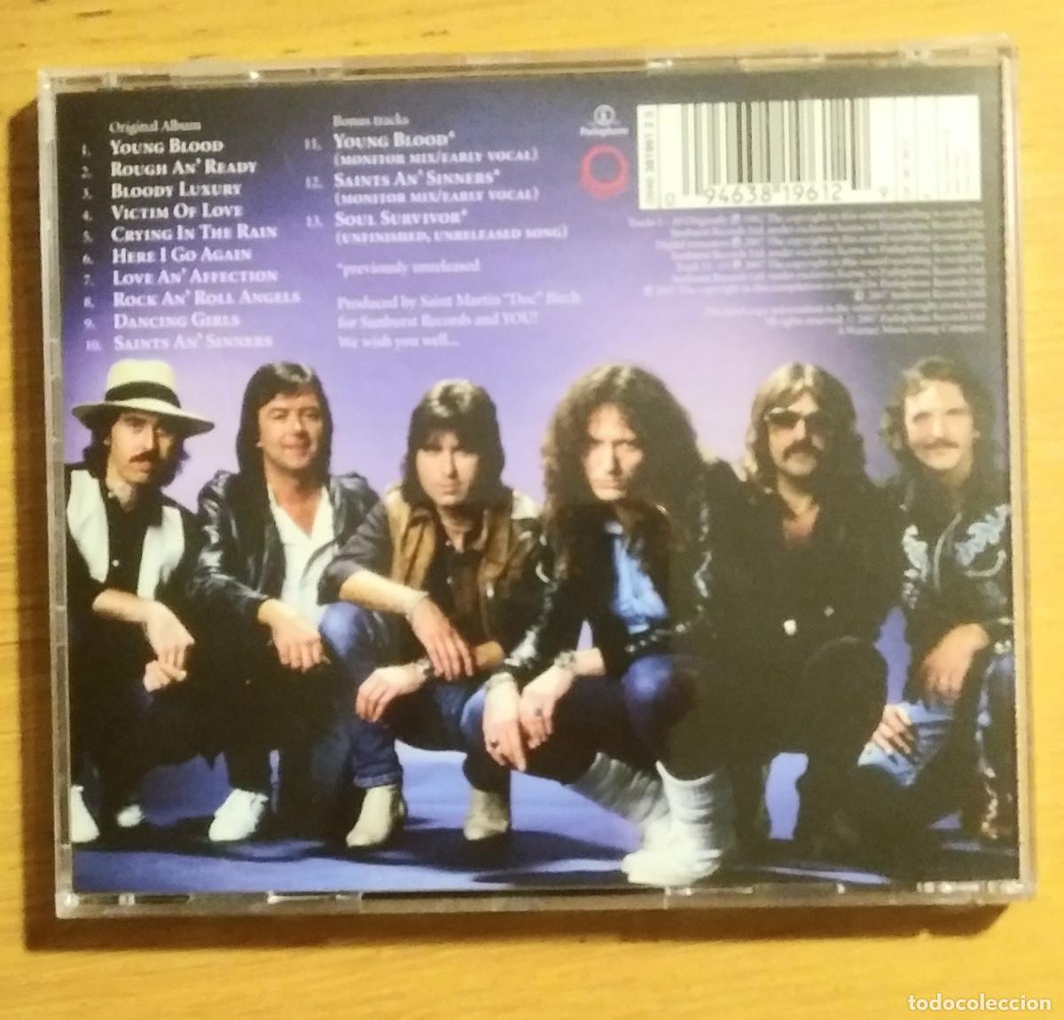CDs de m&uacute;sica: WHITESNAKE : &rdquo;SAINTS & SINNERS&rdquo; CD - ED. REMASTERIZADA - Foto 2