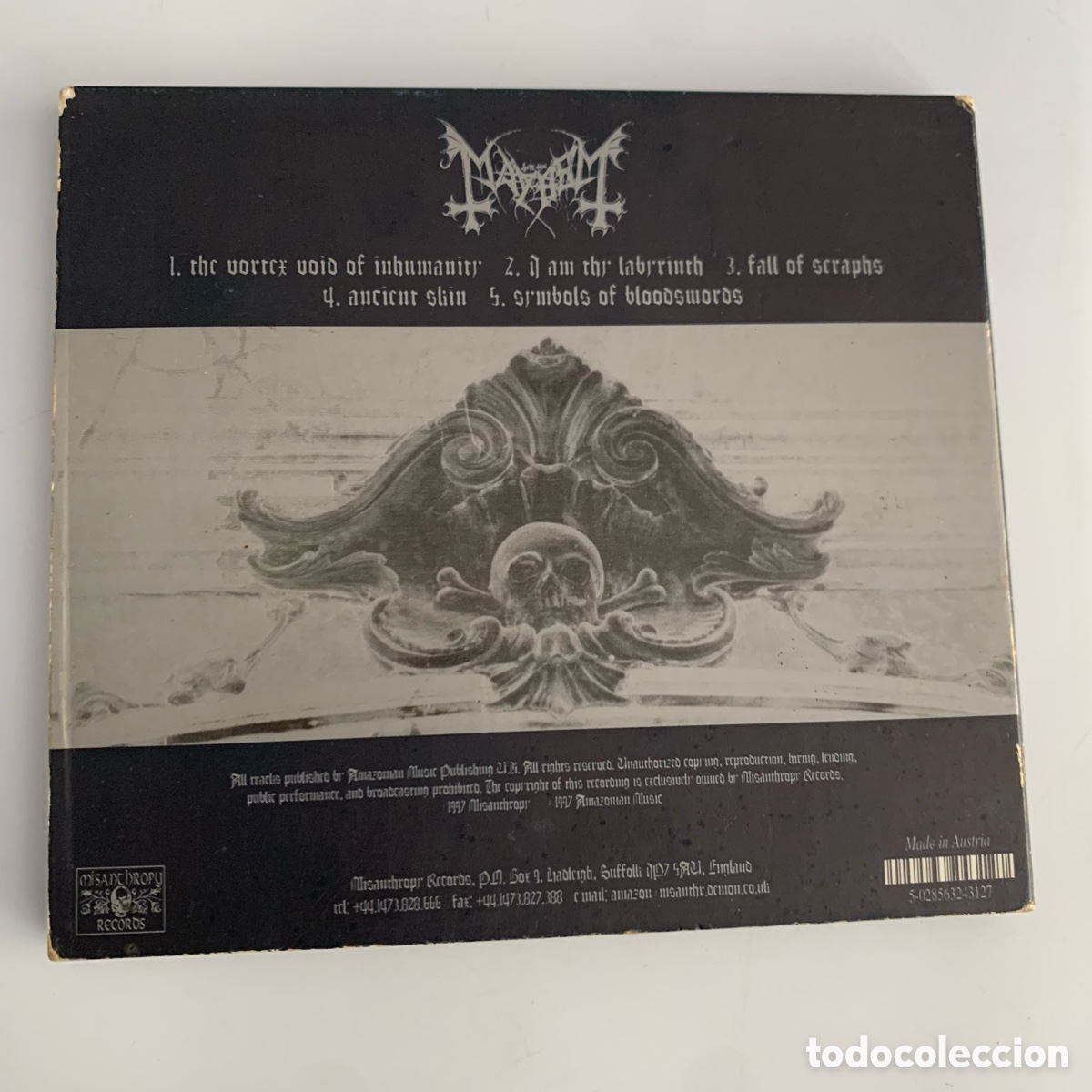 CDs de m&uacute;sica: CD Mayhem &lrm;&ndash; Wolfs Lair Abyss DE 1997 - Foto 3