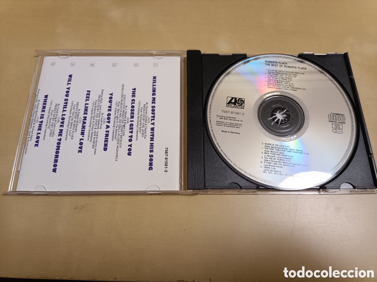 CDs de m&uacute;sica: CD ROBERTA FLACK - THE BEST OF - Foto 3