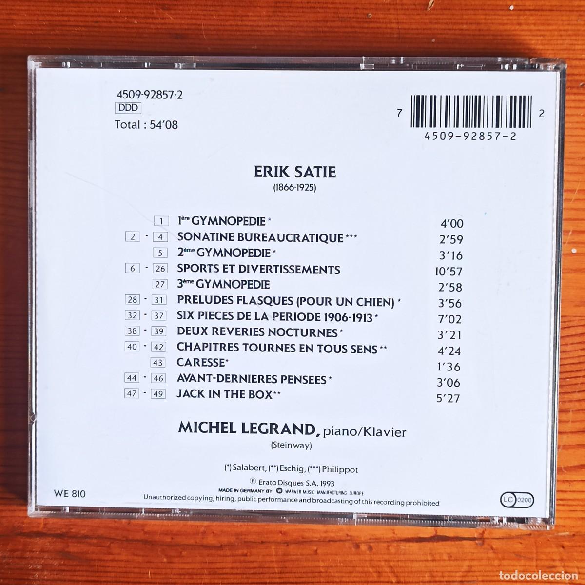 CDs de m&uacute;sica: CD Erik Satie By Michel Legrand - Foto 2