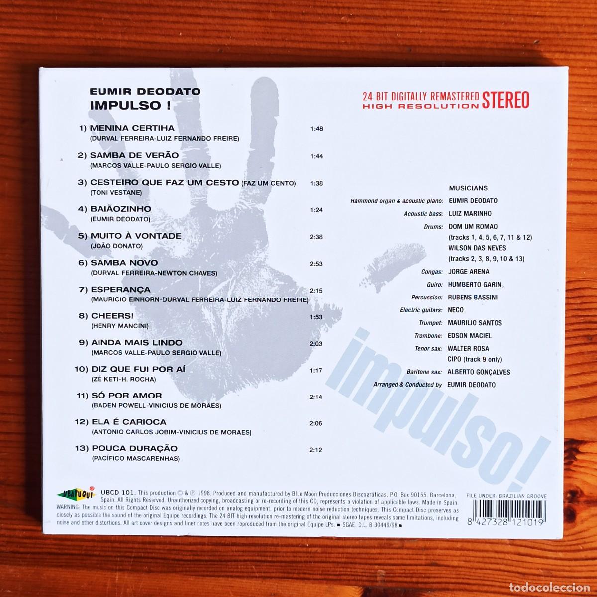 CDs de m&uacute;sica: CD Eumir Deodato & Os Catedr&aacute;ticos &ndash; Impuls...o! - Foto 2
