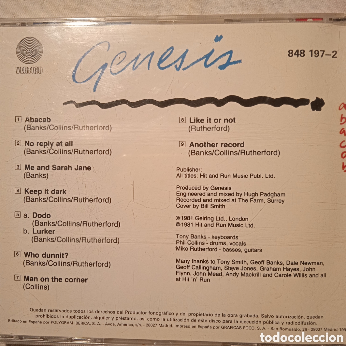 CDs de m&uacute;sica: G&eacute;nesis abacab 1981/1990 Salvat 26 - Foto 2