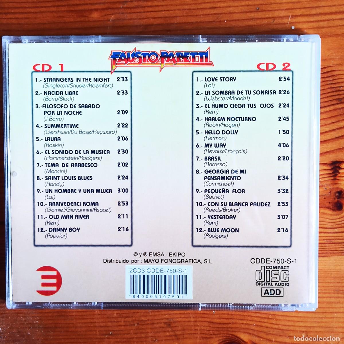 CDs de m&uacute;sica: CD Fausto Papetti &ndash; Fausto Papetti 24 Hits - Foto 2