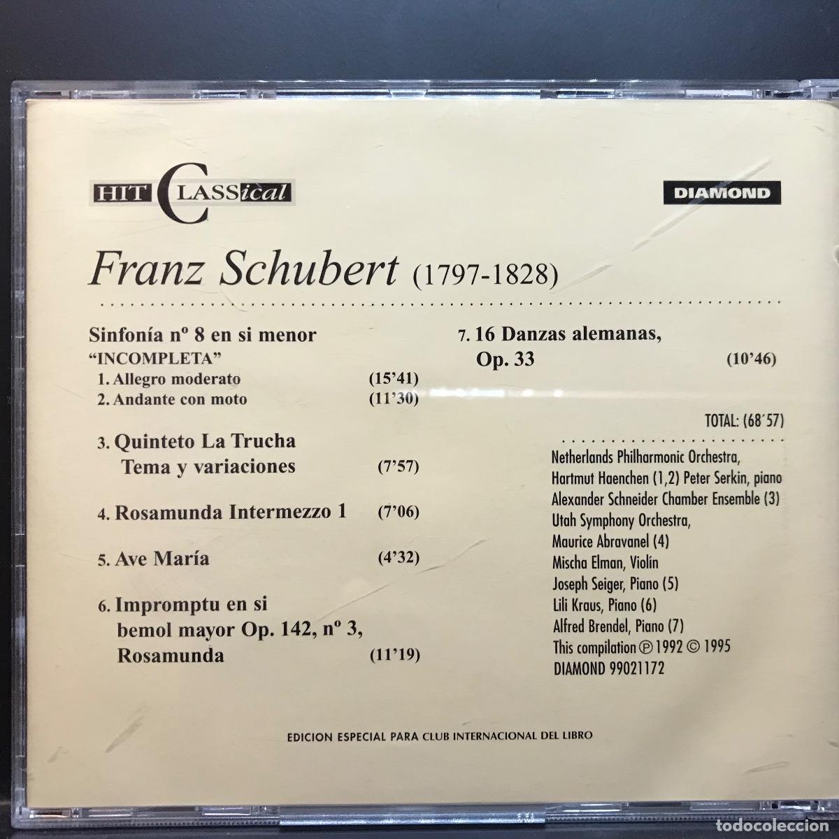 CDs de m&uacute;sica: Hit Classical Collection ● Schubert: Symphony n&ordm; 8 D 759 &rdquo;Unfinished&rdquo; ● [CD] - Foto 2