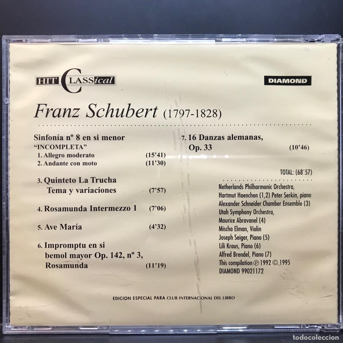 CDs de m&uacute;sica: Hit Classical Collection ● Schubert: Symphony n&ordm; 8 D 759 &rdquo;Unfinished&rdquo; ● [CD] - Foto 2