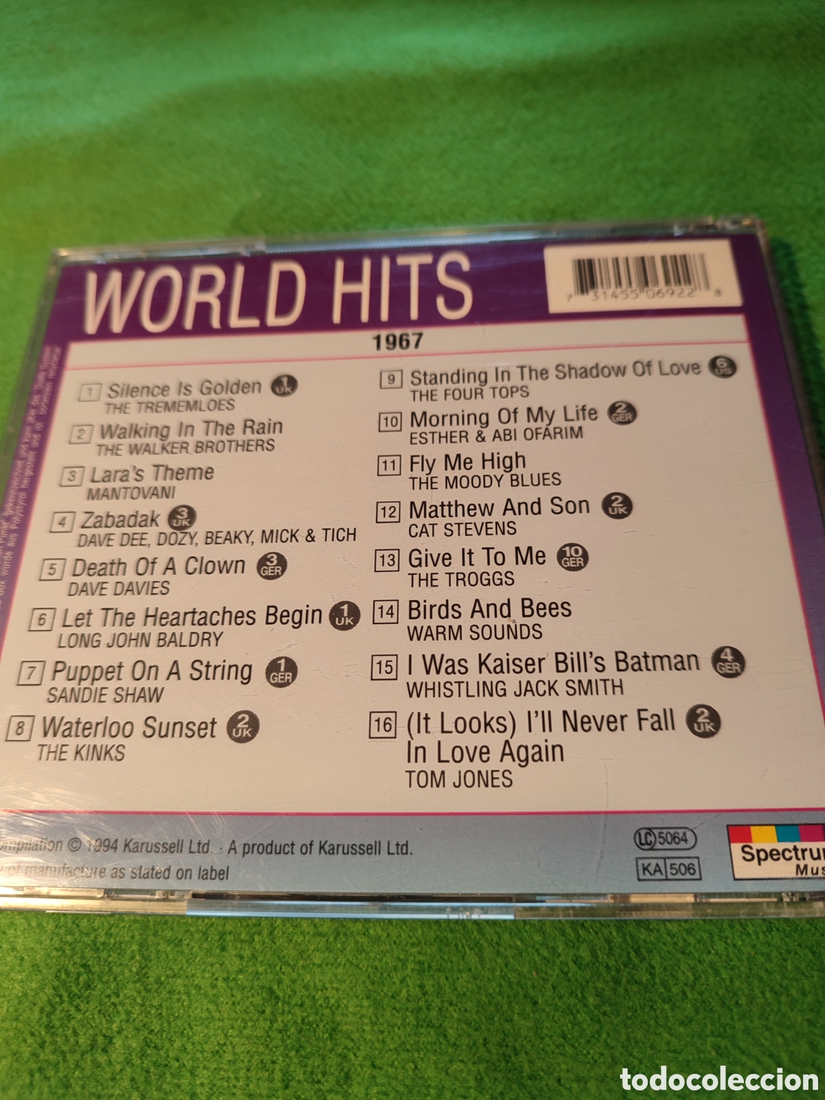 CDs de m&uacute;sica: 1967 World Hits - Varios - Foto 3