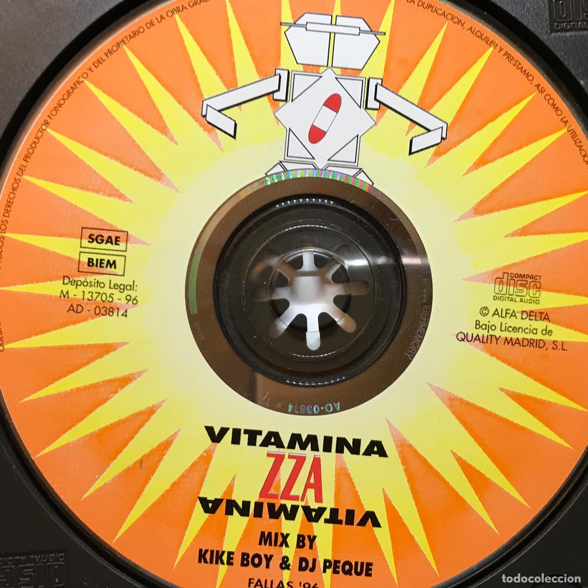 CDs de m&uacute;sica: DJ Peque & Kike Boy ● Vitamina ZZA - Fallas 96 ● [CD] Mixed, Promo - Foto 2