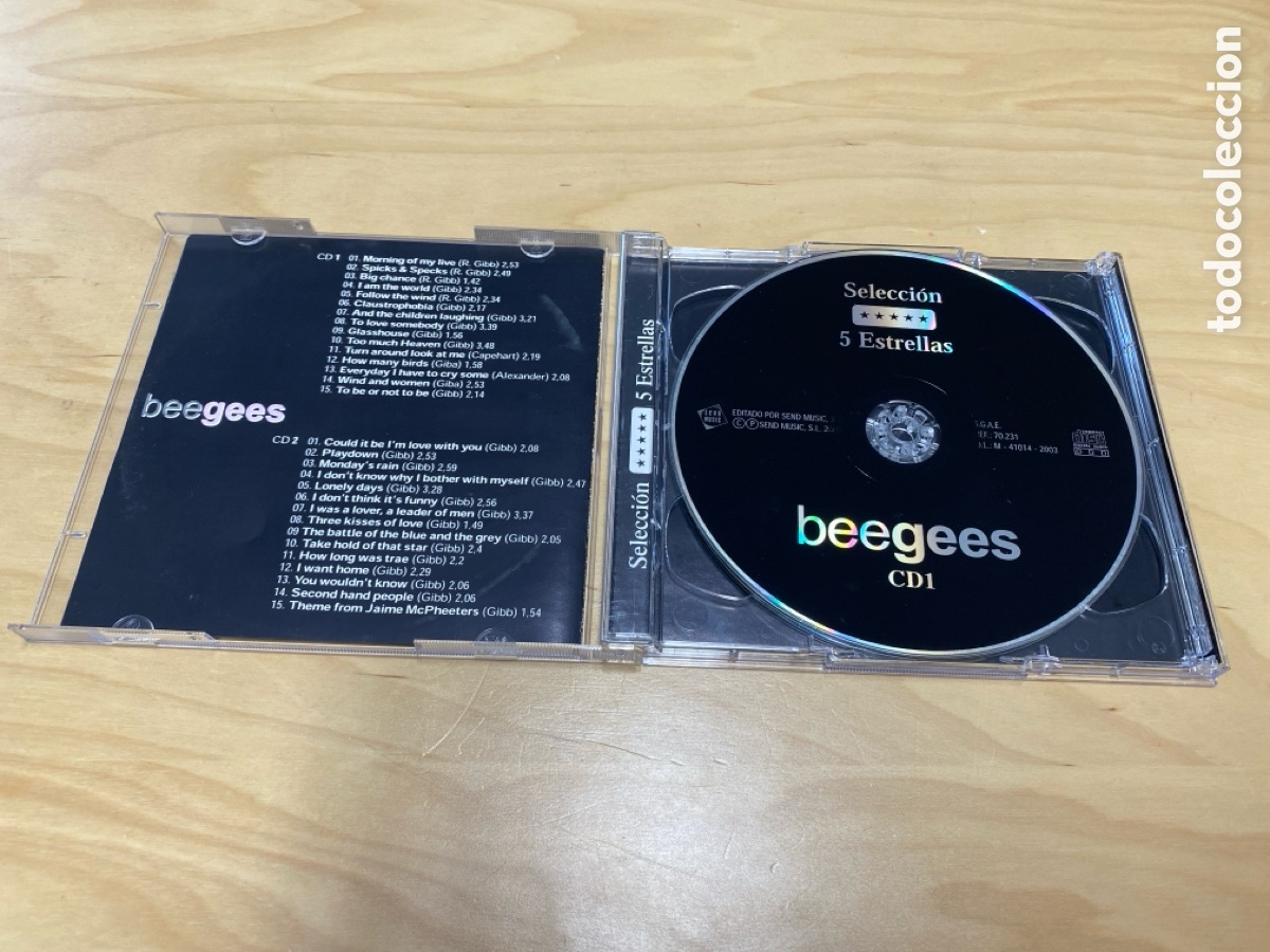 CDs de m&uacute;sica: Beegees - Selecci&oacute;n 5 estrellas (2 CD) - Foto 3