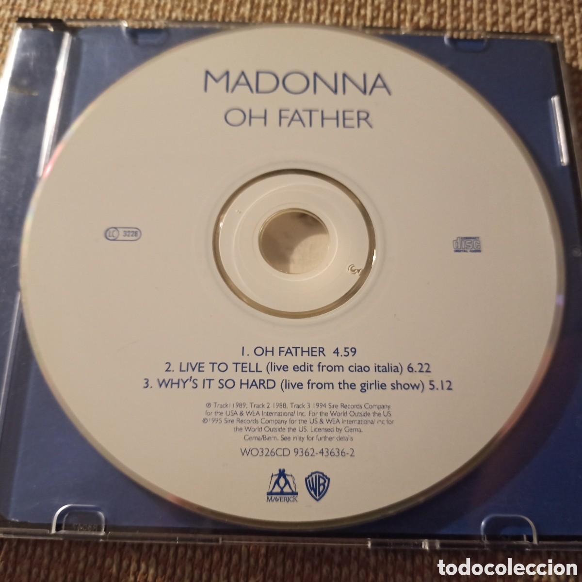 CDs de m&uacute;sica: Madonna - Oh Father (CD, Single) - Foto 2