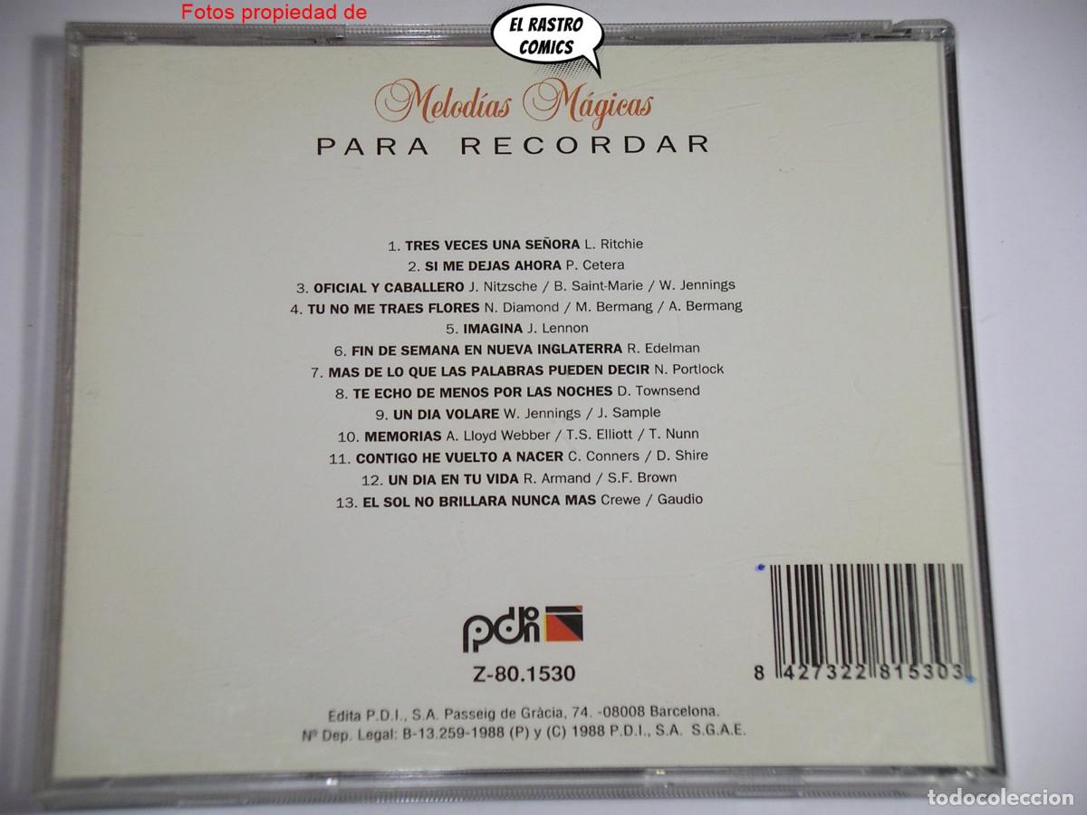 CDs de m&uacute;sica: Melod&iacute;as m&aacute;gicas para recordar, CD PDI 1988 - Foto 2