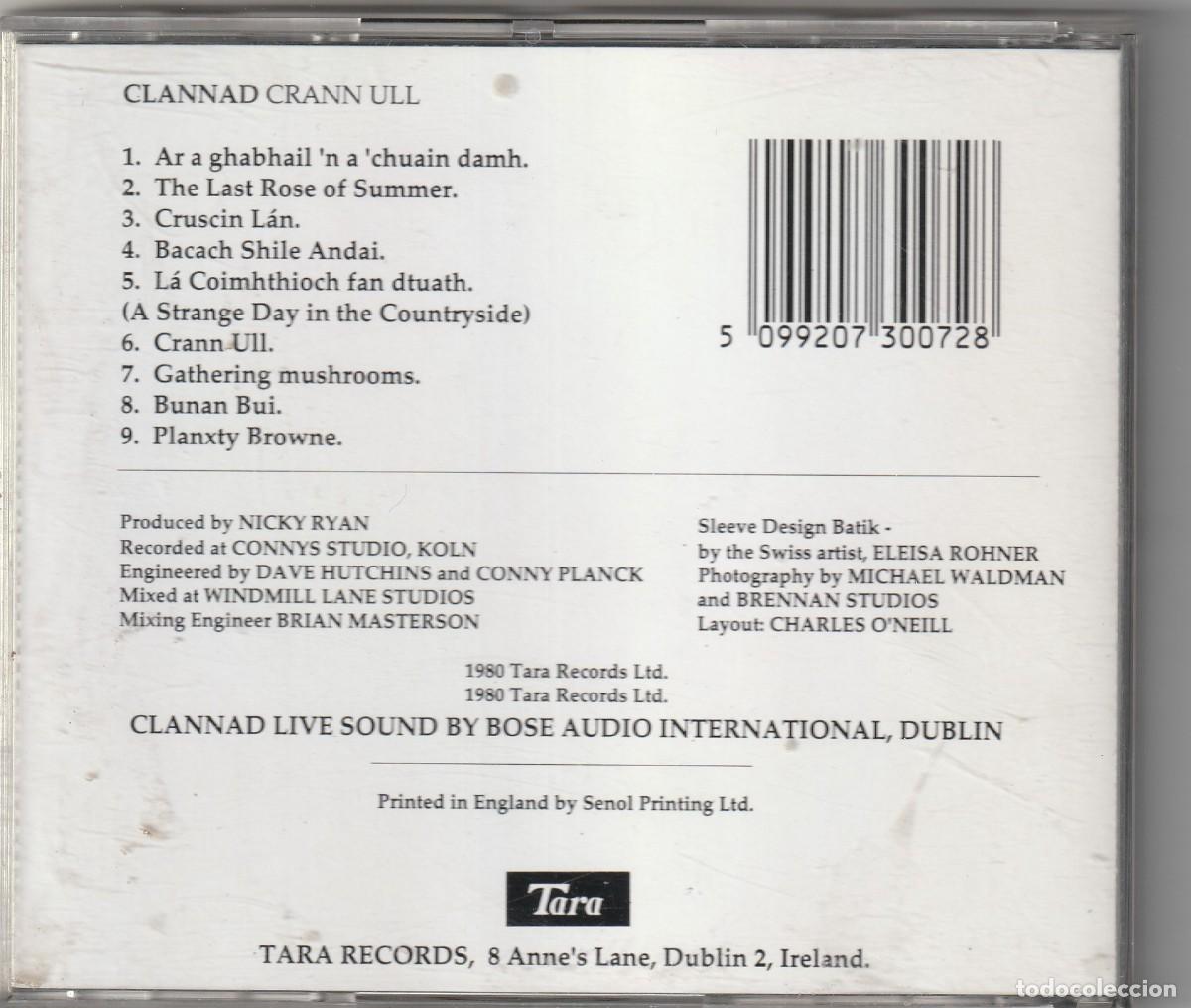 CDs de m&uacute;sica: CLANNAD - CRANN ULL (CD TARA) - Foto 2