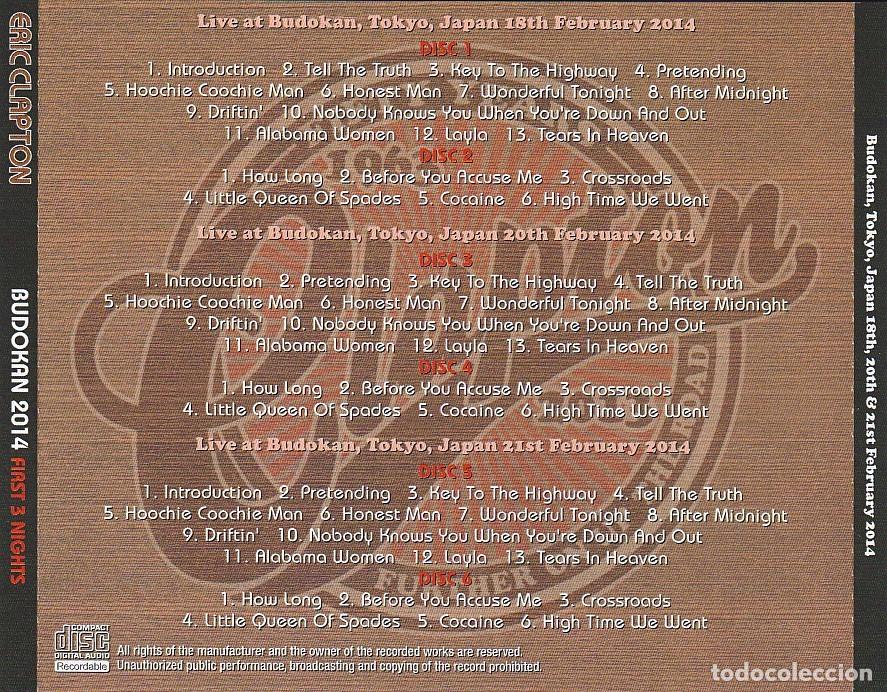 CDs de m&uacute;sica: 6 CDs Eric CLAPTON - Live in Budokan 2014 - Foto 2