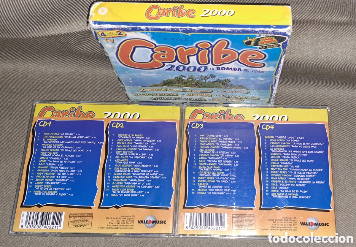 CDs de m&uacute;sica: CARIBE 2000 PACK DE 4 CDS - Foto 3