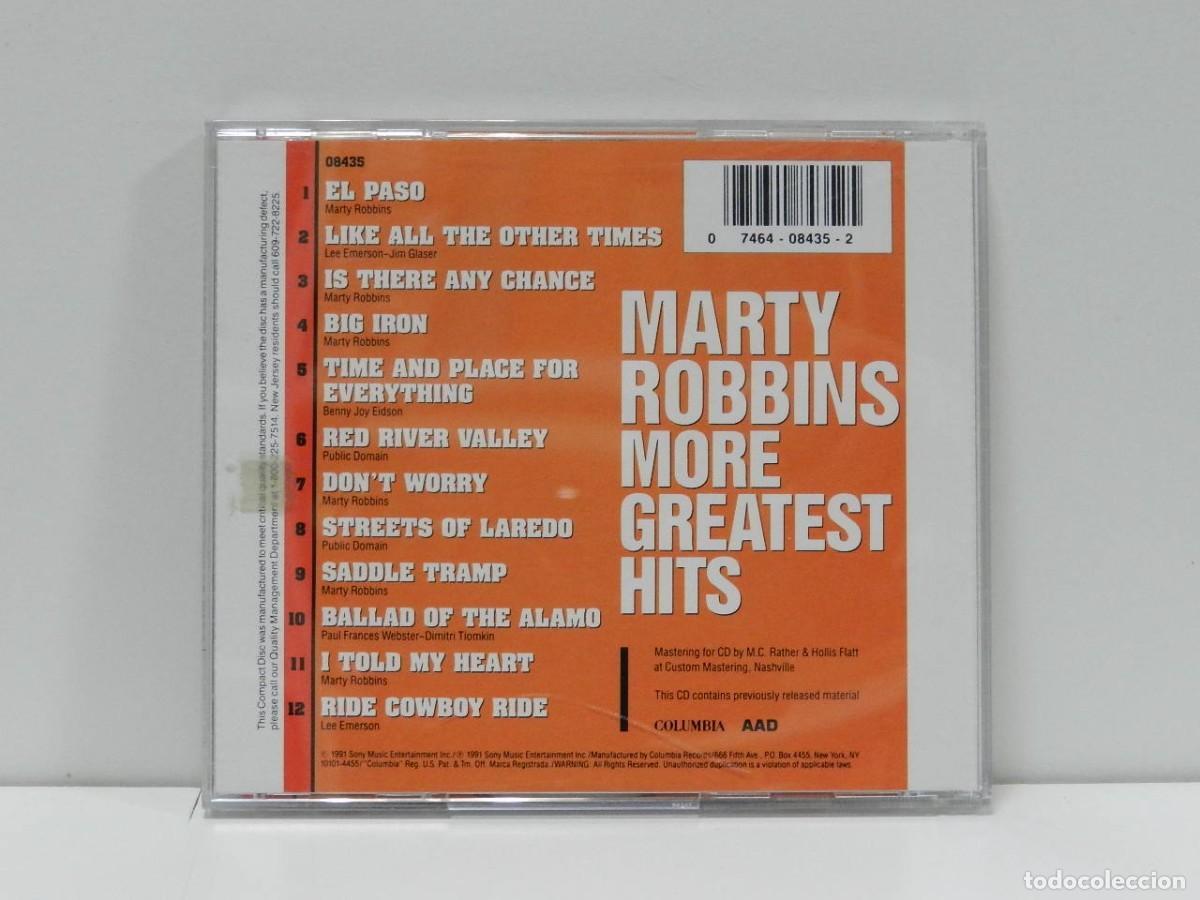 CDs de m&uacute;sica: DISCO CD. Marty Robbins &ndash; More Greatest Hits. COMPACT DISC. - Foto 2