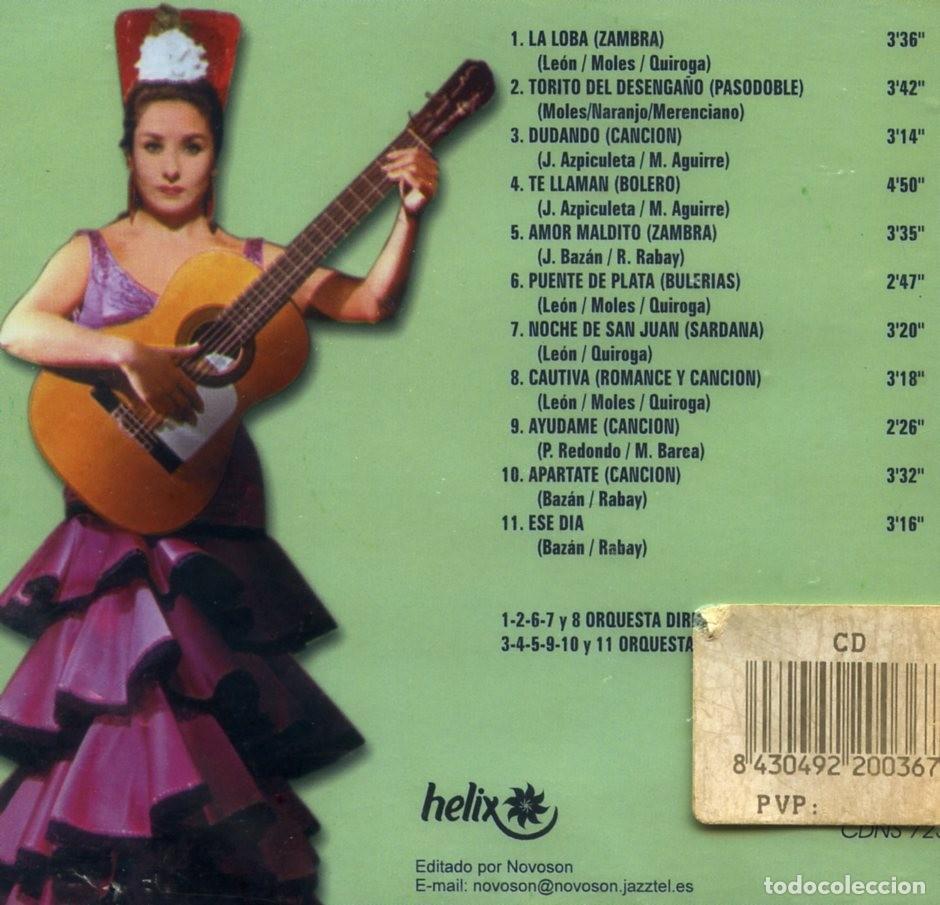 CDs de m&uacute;sica: MARIF&Eacute; DE TRIANA. La Loba y otros &eacute;xitos. - Foto 2