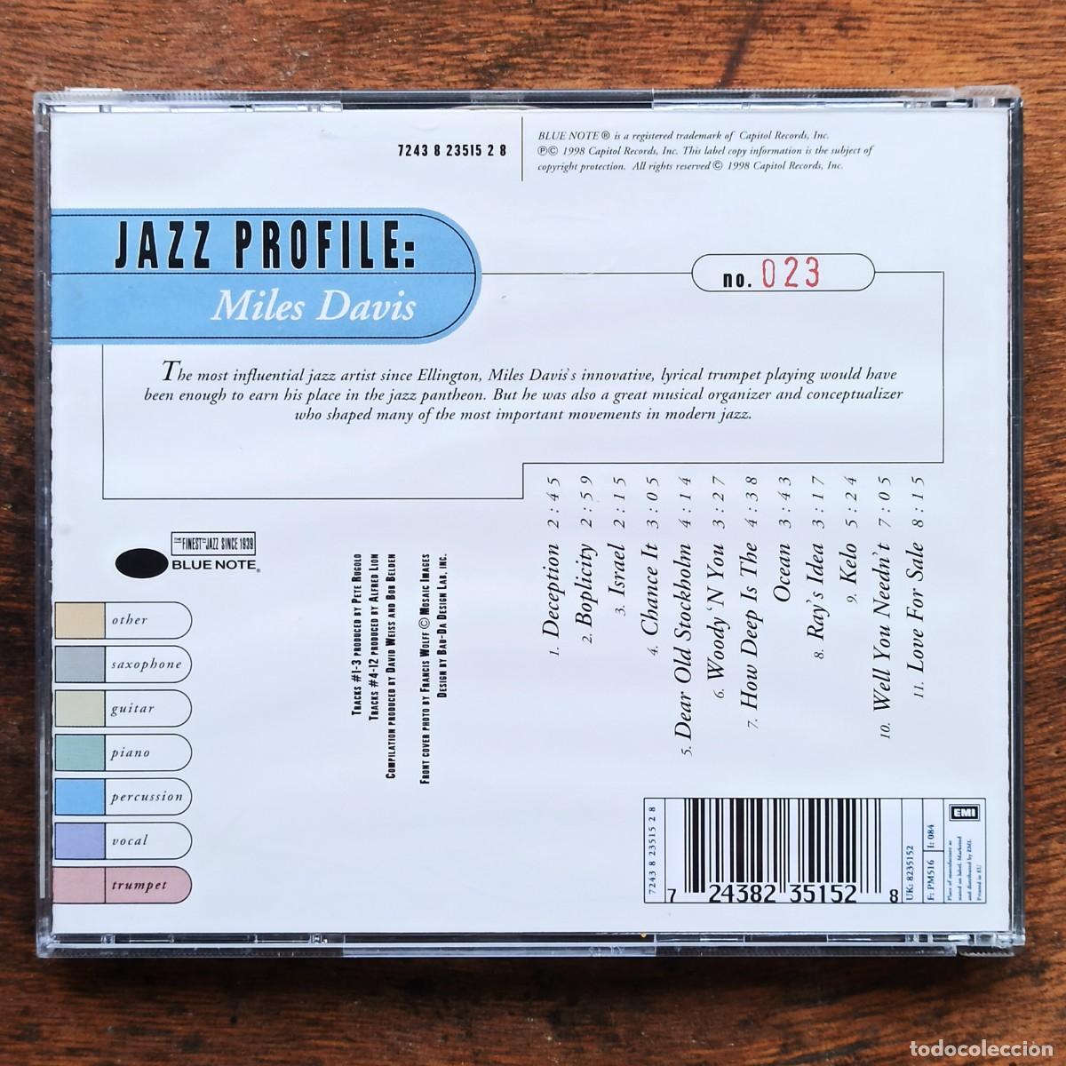 CDs de m&uacute;sica: CD Miles Davis &ndash; Jazz Profile: Miles Davis - Foto 2