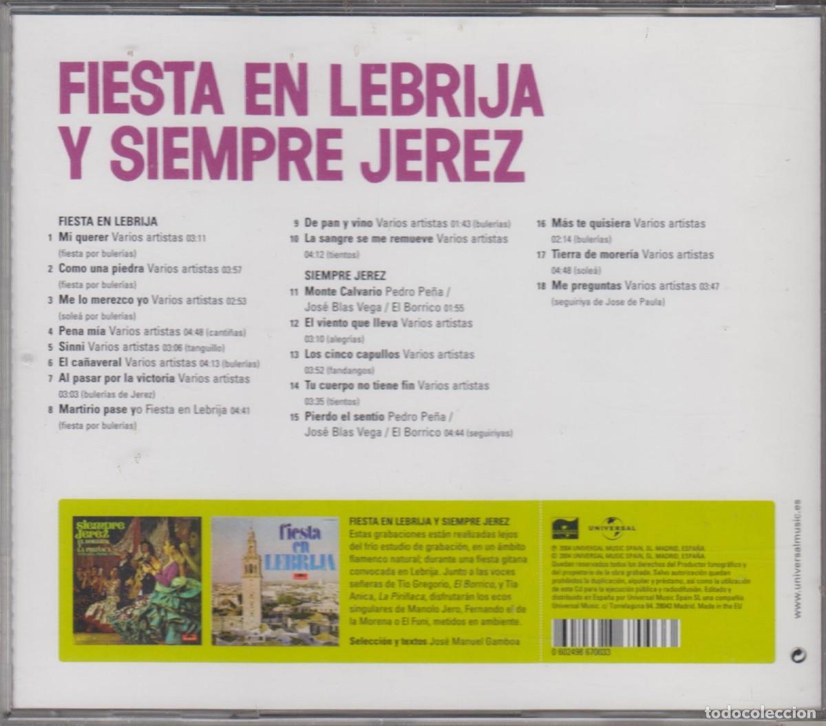 CDs de m&uacute;sica: Fiesta en Lebrija y siempre Jerez cd 2004 - Foto 2