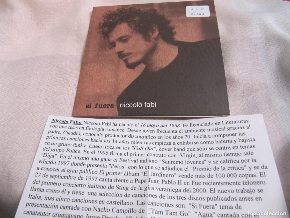 CD de M&uacute;sica: NICCOL&Ograve; FABI / Si fuera (CD Single CADENA 100)
